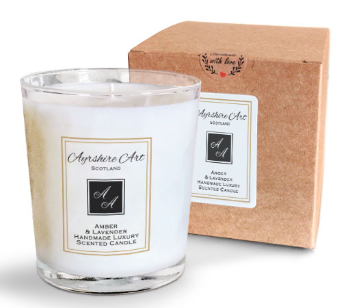 Scented Candle - Amber & Lavender - Click Image to Close