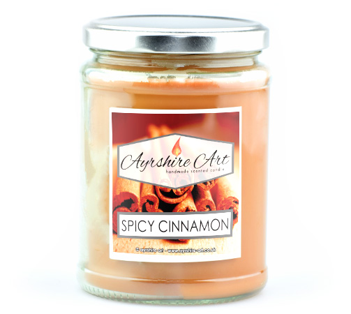 Large Candle Jar - Spicy Cinnamon - Click Image to Close