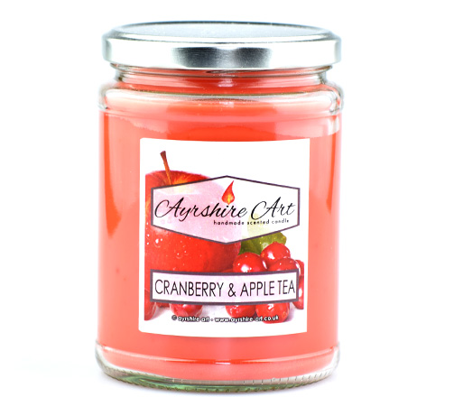 Large Candle Jar - Cranberry & Apple Tea - Click Image to Close
