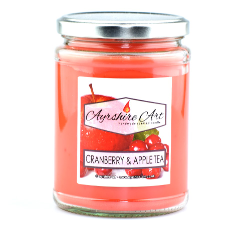 Large Candle Jar - Cranberry & Apple Tea - Click Image to Close