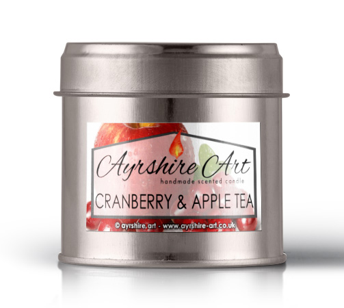 Candle Tin - Cranberry & Apple Tea - Click Image to Close
