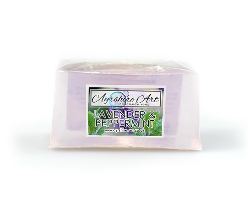 Lavender & Peppermint Essential Soap Slice - Click Image to Close