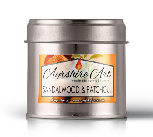 Candle Tin - Sandalwood & Patchouli - Click Image to Close