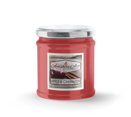 Small Scented Jar Candle - Apple & Cinnamon - Click Image to Close