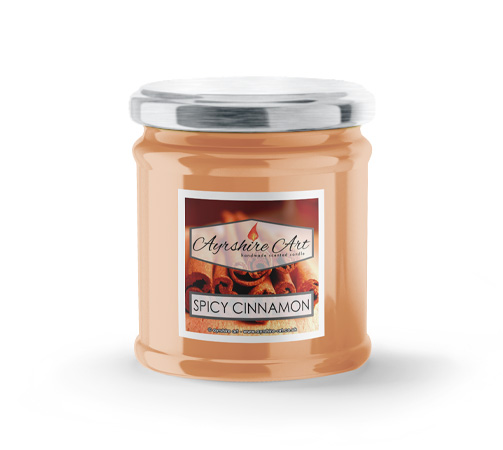 Small Scented Jar Candle - Spicy Cinnamon - Click Image to Close