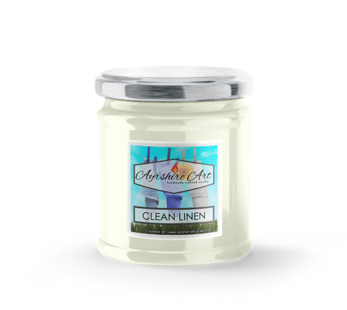 Small Scented Jar Candle - Clean Linen - Click Image to Close