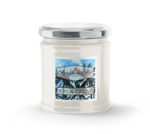 Small Scented Jar Candle - Tropical Coconut - Click Image to Close