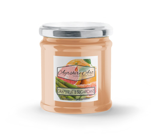 Small Scented Jar Candle - Grapefruit & Sugarcane - Click Image to Close