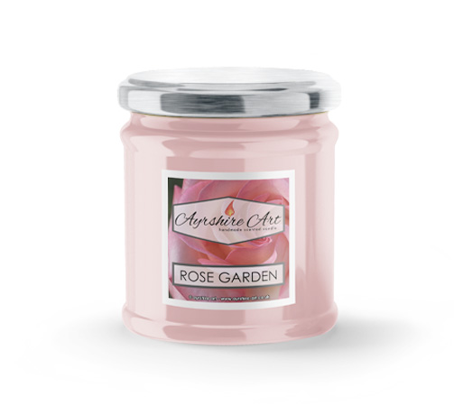 Small Scented Jar Candle - Rose Garden - Click Image to Close