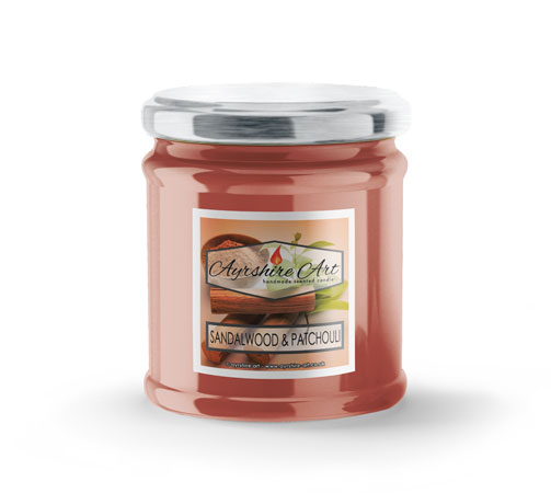 Small Scented Jar Candle - Sandalwood & Patchouli - Click Image to Close