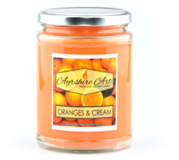 Large Candle Jar - Oranges & Cream