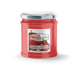 Small Scented Jar Candle - Cranberry & Apple Tea